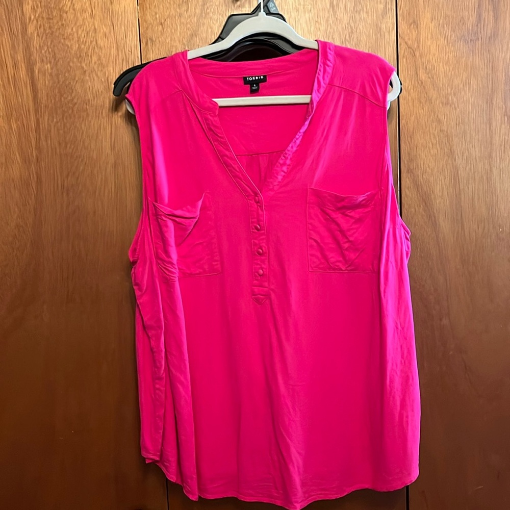 Torrid linen blend top